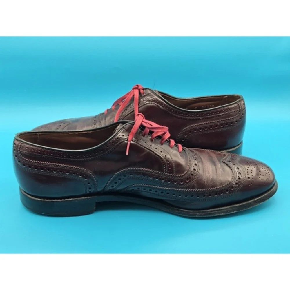 Allen Edmonds McAllister Shoes Burgundy Men Size 12 C Made USA Businessman Dress